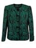Aquascutum Bow Print Green Black Jacket Size 10 - photo 2