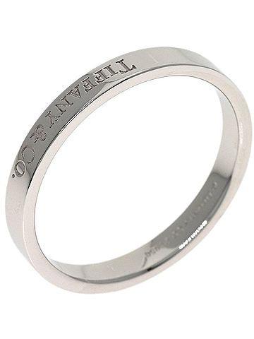 Tiffany & Co. Tiffany &amp; Co. Flat Band Ring, Platinum PT950, Women's Ring. (view 2)