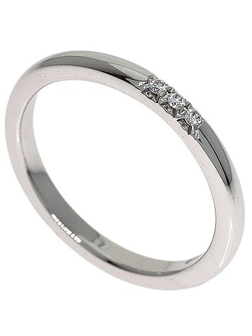 Tiffany & Co. Tiffany &amp; Co. Forever Classic Band 3-Diamond Ring, Platinum PT950, Women's. (view 1)