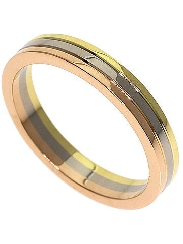 Cartier Cartier Three-Color #56 Ring - 18K Yellow Gold/18K Pink White Gold Women's CARTIER (view 1)