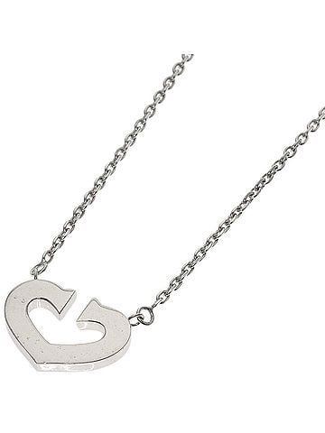 Cartier Cartier C Heart Necklace 18K White Gold Women's CARTIER (view 1)