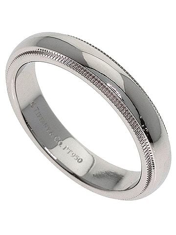 Tiffany & Co. Tiffany &amp; Co. Milgrain Ring, Platinum PT950, Women's Ring. (view 1)