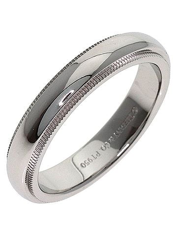 Tiffany & Co. Tiffany &amp; Co. Milgrain Ring, Platinum PT950, Women's Ring. (view 2)