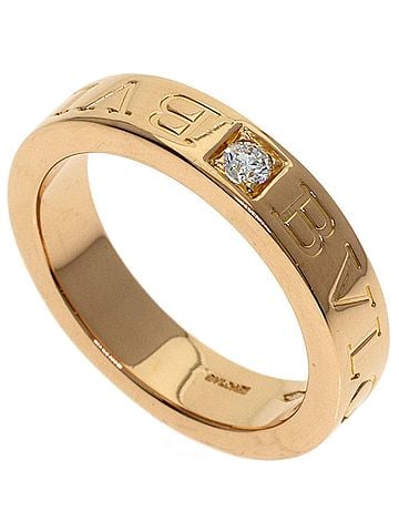 Bvlgari BVLGARI Double Logo 1P Diamond Ring - 18K Pink Gold Women's (view 1)