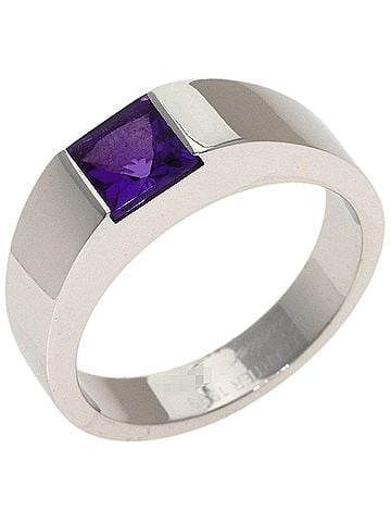 Cartier Cartier Tank Ring Amethyst #57 18K White Gold Women's CARTIER (view 2)