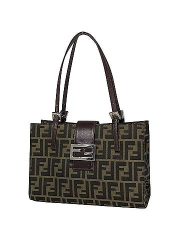 Fendi Fendi Zucca pattern tote bag, canvas, brown, women's. (view 1)