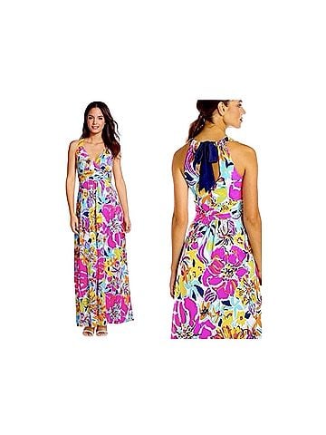 Lilly Pulitzer besame mucho Amada Halter Maxi Cocktail Dress (view 1)