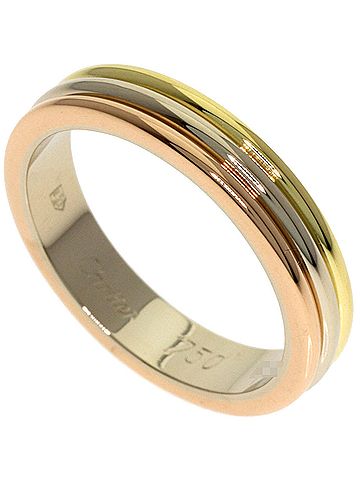 Cartier Cartier Three-Color #50 Ring - 18K Yellow Gold/18K Pink White Gold Women's (view 1)