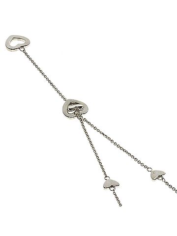 Tiffany & Co. Tiffany &amp; Co. Heart Link Lariat Necklace, Silver, Women's. (view 2)