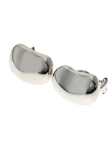 Tiffany & Co. Tiffany Bean Earrings, Silver, Women's, TIFFANY&amp;Co. (view 1)