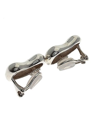 Tiffany & Co. Tiffany Bean Earrings, Silver, Women's, TIFFANY&amp;Co. (view 2)