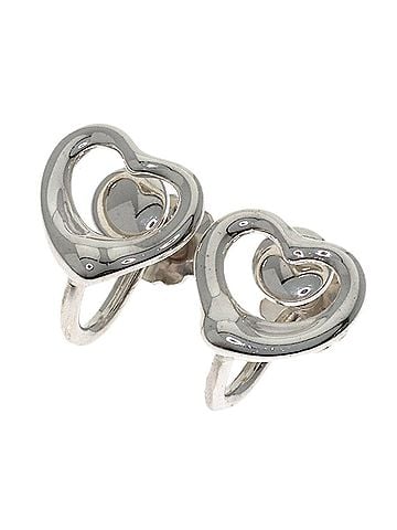 Tiffany & Co. Tiffany &amp; Co. Open Heart Earrings, Silver, Women's. (view 1)