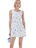 Reformation Floral White Blue Casual Dress Size 6 - photo 1