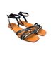 Jellypop 100% Leather Aztec Or Tribal Print Black Sandals Size 10 - photo 1