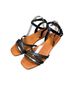 Jellypop 100% Leather Aztec Or Tribal Print Black Sandals Size 10 - photo 3