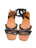 Jellypop 100% Leather Aztec Or Tribal Print Black Sandals Size 10 - photo 8