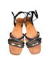 Jellypop 100% Leather Aztec Or Tribal Print Black Sandals Size 10 - photo 12