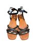Jellypop 100% Leather Aztec Or Tribal Print Black Sandals Size 10 - photo 13