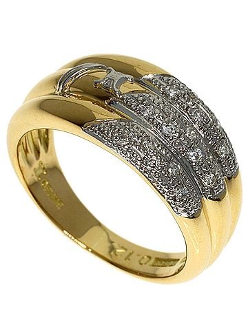 Céline Celine Diamond Ring, 18K Yellow Gold/PT900, Women's (view 1)