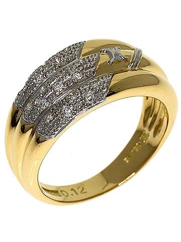 Céline Celine Diamond Ring, 18K Yellow Gold/PT900, Women's (view 2)