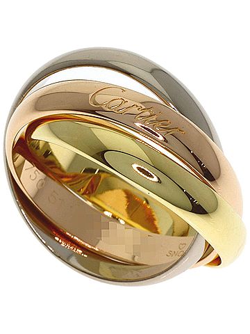 Cartier Cartier Trinity #51 Current Model Ring - 18K Yellow Gold/18K Pink White Gold Women's CARTIER (view 1)