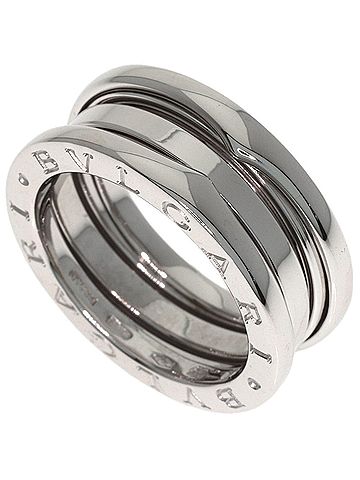 Bvlgari BVLGARI B-zero1 2-band ring #51, 18K white gold, women's. (view 1)