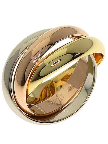 Cartier Cartier Trinity MM #49 Ring - 18K Yellow Gold/18K Pink White Gold Women's CARTIER (view 2)