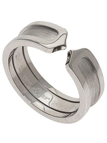 Cartier Cartier C2 Ring #54, 18K White Gold, Women's Ring, CARTIER (view 1)