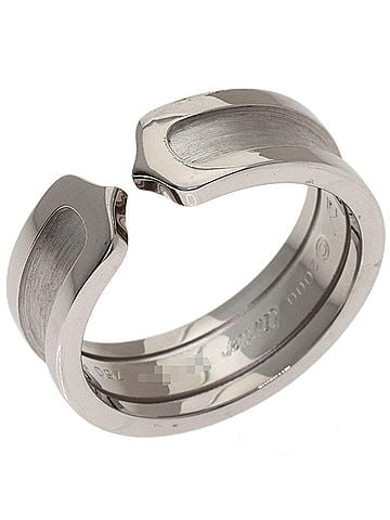 Cartier Cartier C2 Ring #54, 18K White Gold, Women's Ring, CARTIER (view 2)