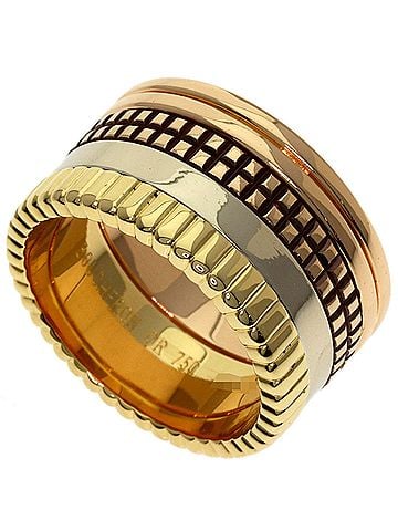 Boucheron Boucheron Quatre Classic Large #54 Ring - 18K Yellow Gold/18K White Pink Gold Women's (view 1)