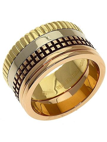 Boucheron Boucheron Quatre Classic Large #54 Ring - 18K Yellow Gold/18K White Pink Gold Women's (view 2)