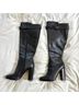 Saks Fifth Avenue 100% Leather Black Boots Size 6 - photo 3