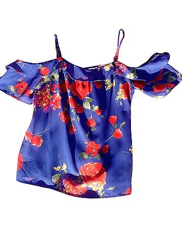 Skies Are Blue floral blouse Short Sleeve Blouse (view 1)