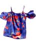 Skies Are Blue 100% Polyester Floral Blue Red Green Yellow Short Sleeve Blouse Size S (petite) - photo 1