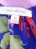 Skies Are Blue 100% Polyester Floral Blue Red Green Yellow Short Sleeve Blouse Size S (petite) - photo 3