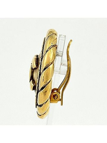 Chanel Chanel Coco Mark Earrings, GP Gold, Women's (view 2)