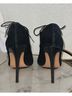 L.A.M.B. 100% Suede Solid Black Heels Size 8 1/2 - photo 4