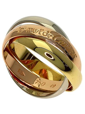 Cartier Cartier Trinity #49 Ring - 18K Yellow Gold/18K White Pink Gold Women's CARTIER (view 1)