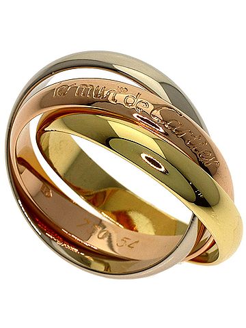 Cartier Cartier Trinity #54 Ring - 18K Yellow Gold/18K White Pink Gold Women's CARTIER (view 1)