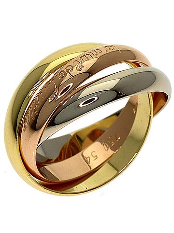 Cartier Cartier Trinity #54 Ring - 18K Yellow Gold/18K White Pink Gold Women's CARTIER (view 2)