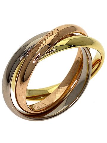 Cartier Cartier Trinity SM #44 Ring - 18K Yellow Gold/18K White Pink Gold Women's CARTIER (view 2)