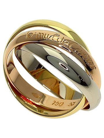 Cartier Cartier Trinity #53 Ring - 18K Yellow Gold/18K White Pink Gold Women's CARTIER (view 1)