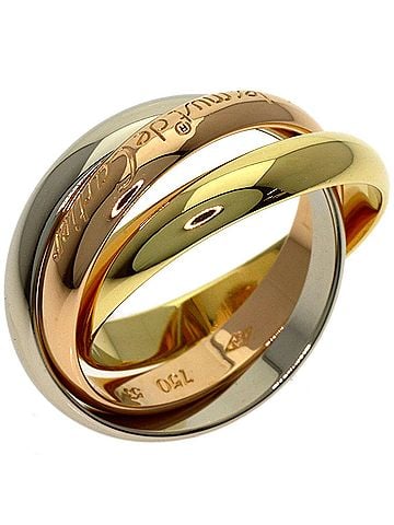 Cartier Cartier Trinity #53 Ring - 18K Yellow Gold/18K White Pink Gold Women's CARTIER (view 2)