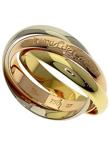 Cartier Cartier Trinity #57 Ring - 18K Yellow Gold/18K White Pink Gold Women's CARTIER (view 1)