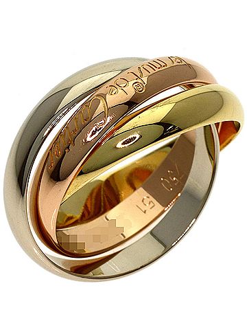 Cartier Cartier Trinity #51 Ring - 18K Yellow Gold/18K White Pink Gold Women's CARTIER (view 2)