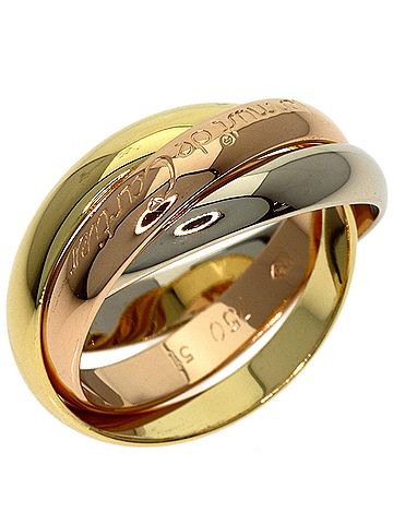 Cartier Cartier Trinity #51 Ring - 18K Yellow Gold/18K White Pink Gold Women's CARTIER (view 2)