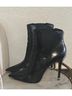 Michael Kors 100% Leather Solid Black Ankle Boots Size EU 37 1/2 - photo 3