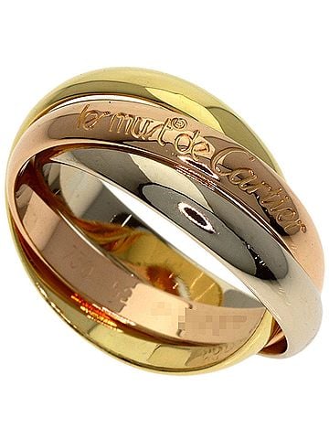 Cartier Cartier Trinity #52 Ring - 18K Yellow Gold/18K White Pink Gold Women's CARTIER (view 1)