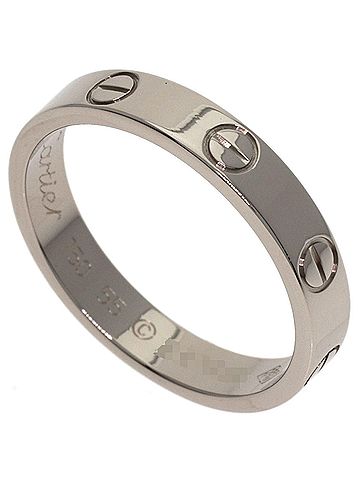 Cartier Cartier Mini Love Ring #55, 18K White Gold, Women's Ring, CARTIER (view 1)