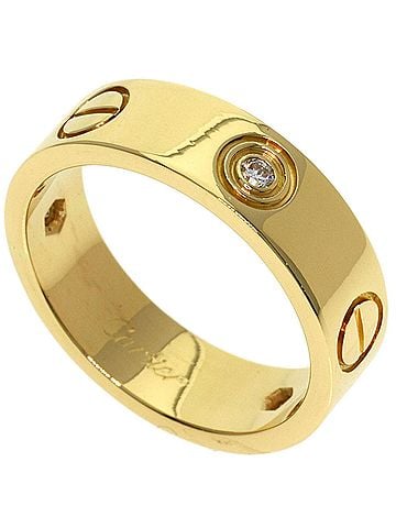 Cartier Cartier Love Ring Half Diamond #52 Ring, 18K Yellow Gold, Women's, CARTIER (view 1)
